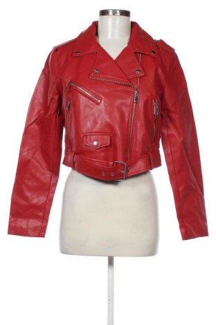 Geacă de piele pentru femei Stradivarius, Mărime XL, Culoare Roșu, Preț 294,99 Lei