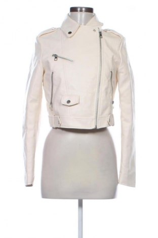 Damska kurtka skórzana Terranova, Rozmiar S, Kolor ecru, Cena 87,99 zł