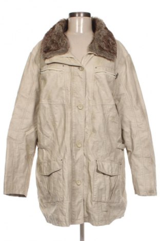 Γυναικείο δερμάτινο μπουφάν Yessica, Μέγεθος 3XL, Χρώμα  Μπέζ, Τιμή 20,99 €