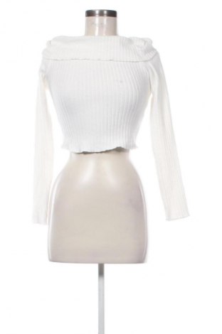 Helancă de femei Bershka, Mărime M, Culoare Alb, Preț 32,99 Lei