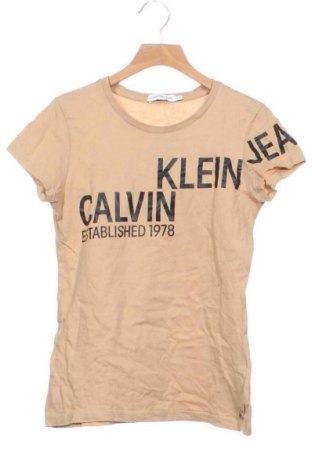 Kinder T-Shirt Calvin Klein Jeans, Größe 13-14y/ 164-168 cm, Farbe Beige, Preis € 14,99