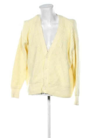Jachetă tricotată de bărbați Zara, Mărime M, Culoare Galben, Preț 68,99 Lei