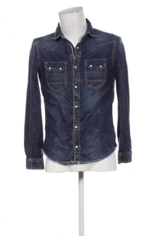 Cămașă de bărbați Bershka, Mărime M, Culoare Albastru, Preț 78,20 Lei