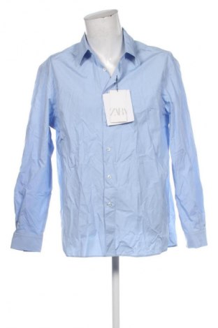 Мъжка риза Zara, Размер L, Цвят Син, Цена 18,40 €