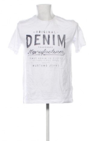 Herren T-Shirt Mustang, Größe M, Farbe Weiß, Preis € 17,99