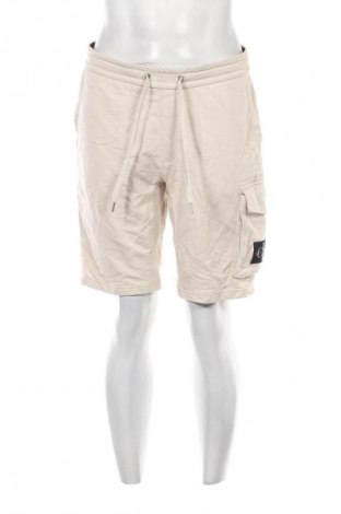 Pantaloni scurți de bărbați Calvin Klein Jeans, Mărime L, Culoare Ecru, Preț 141,99 Lei