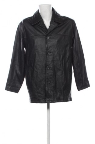 Ανδρικό δερμάτινο μπουφάν Angelo Litrico, Μέγεθος XL, Χρώμα Μαύρο, Τιμή 57,99 €
