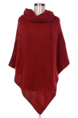 Pončo  Laura Torelli, Velikost M, Barva Červená, Cena  219,00 Kč