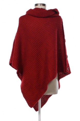 Pončo  Laura Torelli, Velikost M, Barva Červená, Cena  219,00 Kč