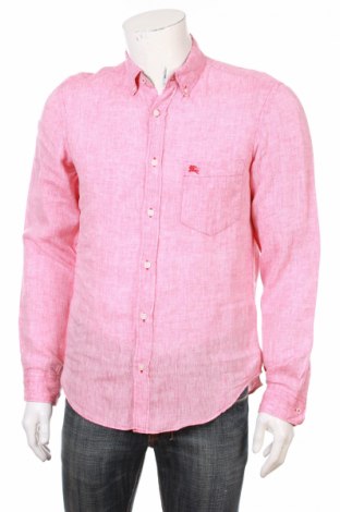 pink burberry mens shirt