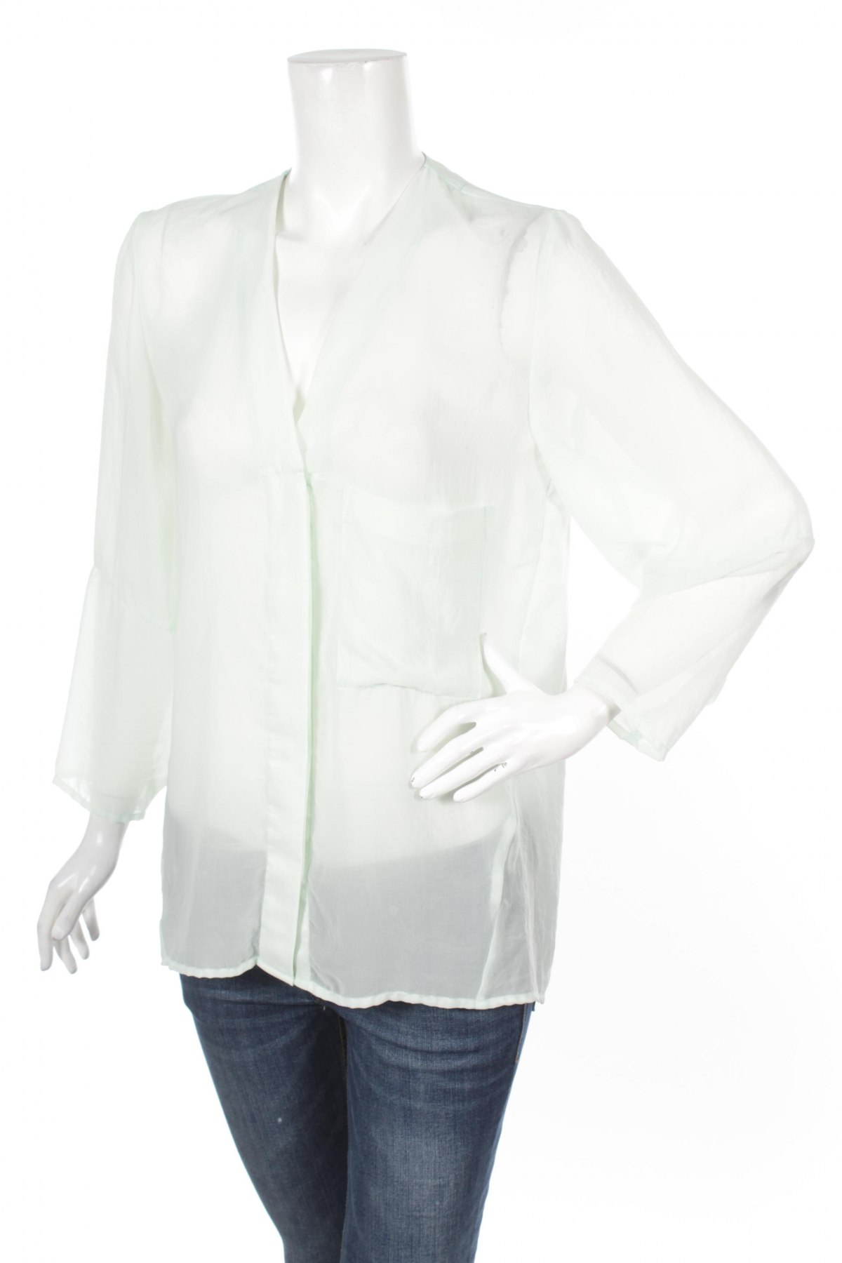 Γυναικείο πουκάμισο H&M, Μέγεθος M, Χρώμα Πράσινο, Τιμή 14,23 €