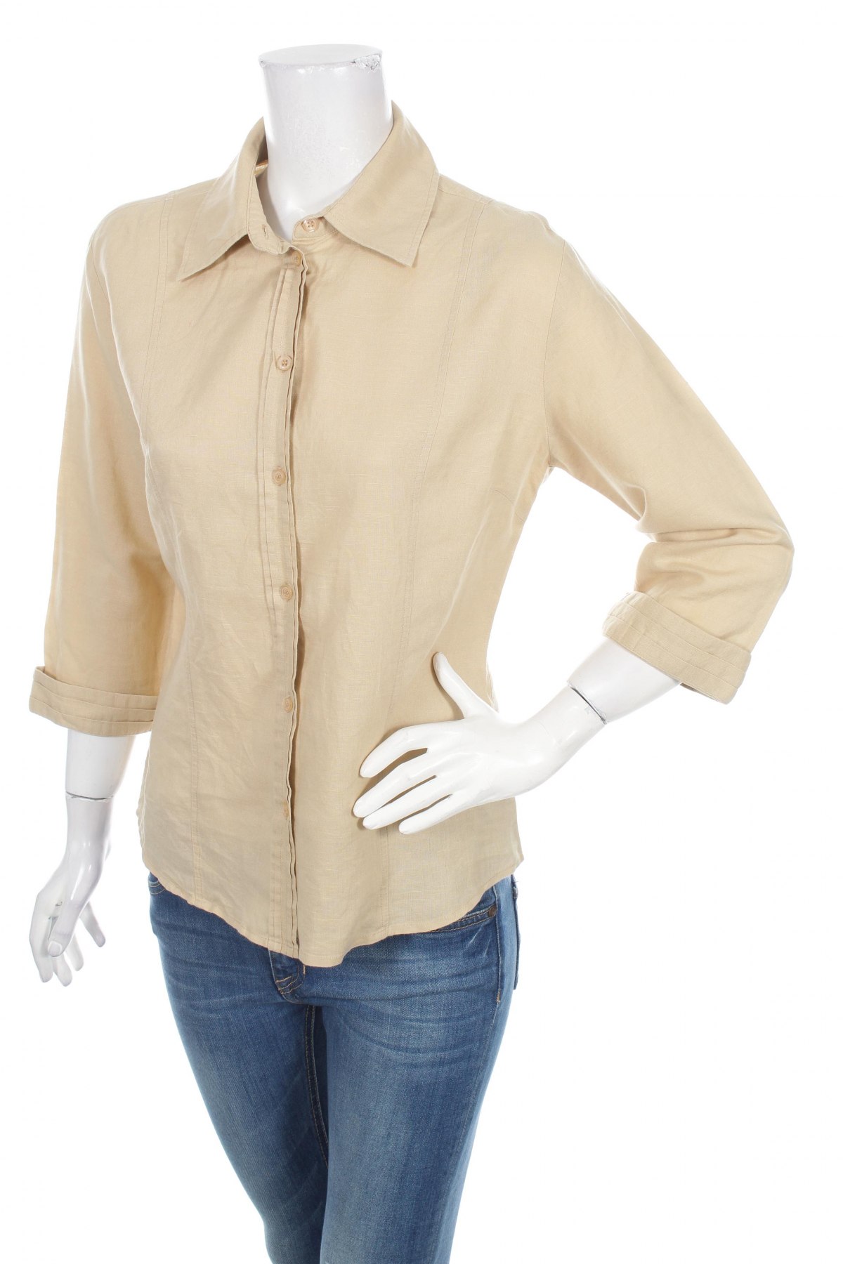 Γυναικείο πουκάμισο Biaggini, Μέγεθος L, Χρώμα  Μπέζ, Τιμή 18,56 €
