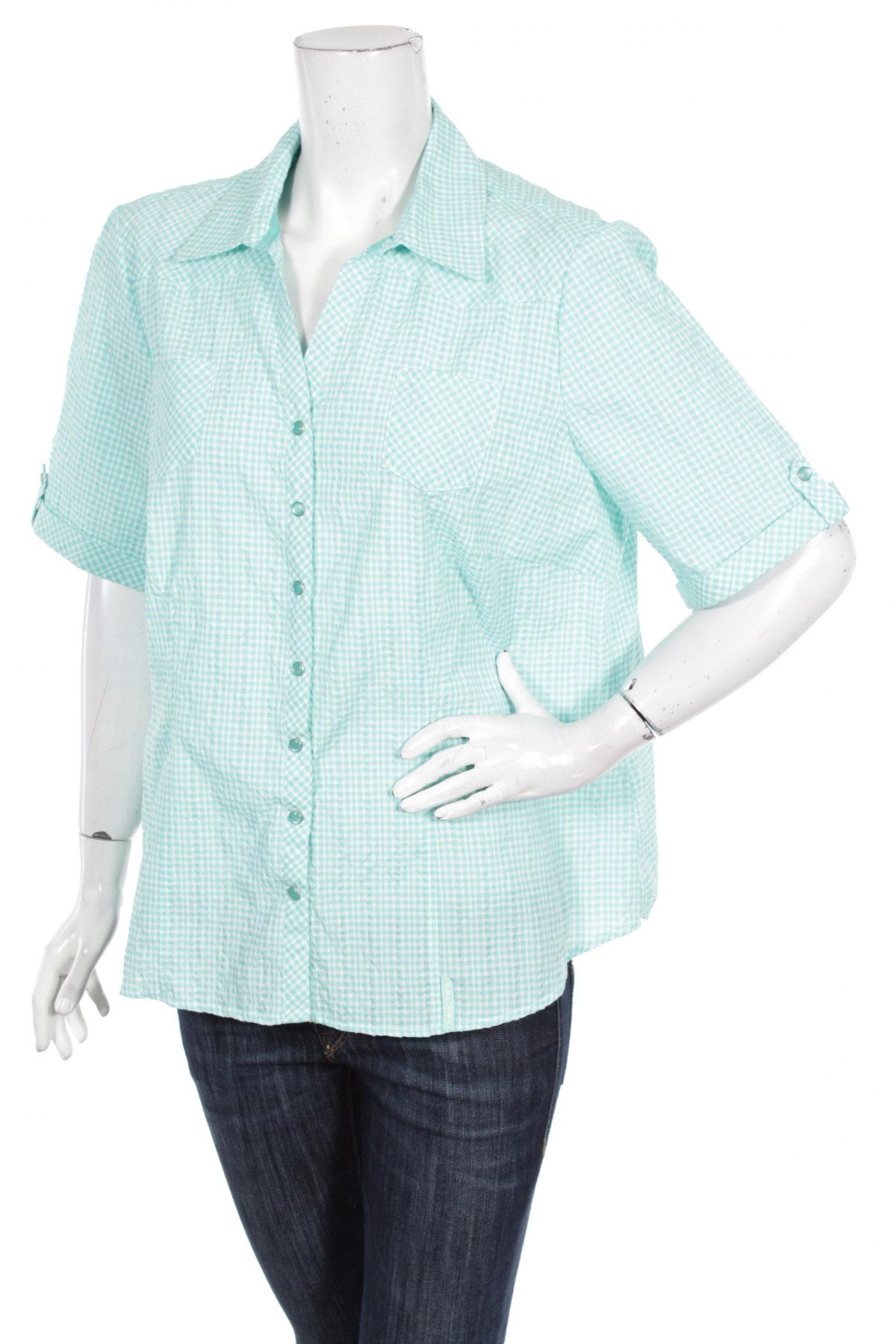 Γυναικείο πουκάμισο Gina Laura, Μέγεθος L, Χρώμα Πράσινο, Τιμή 9,90 €