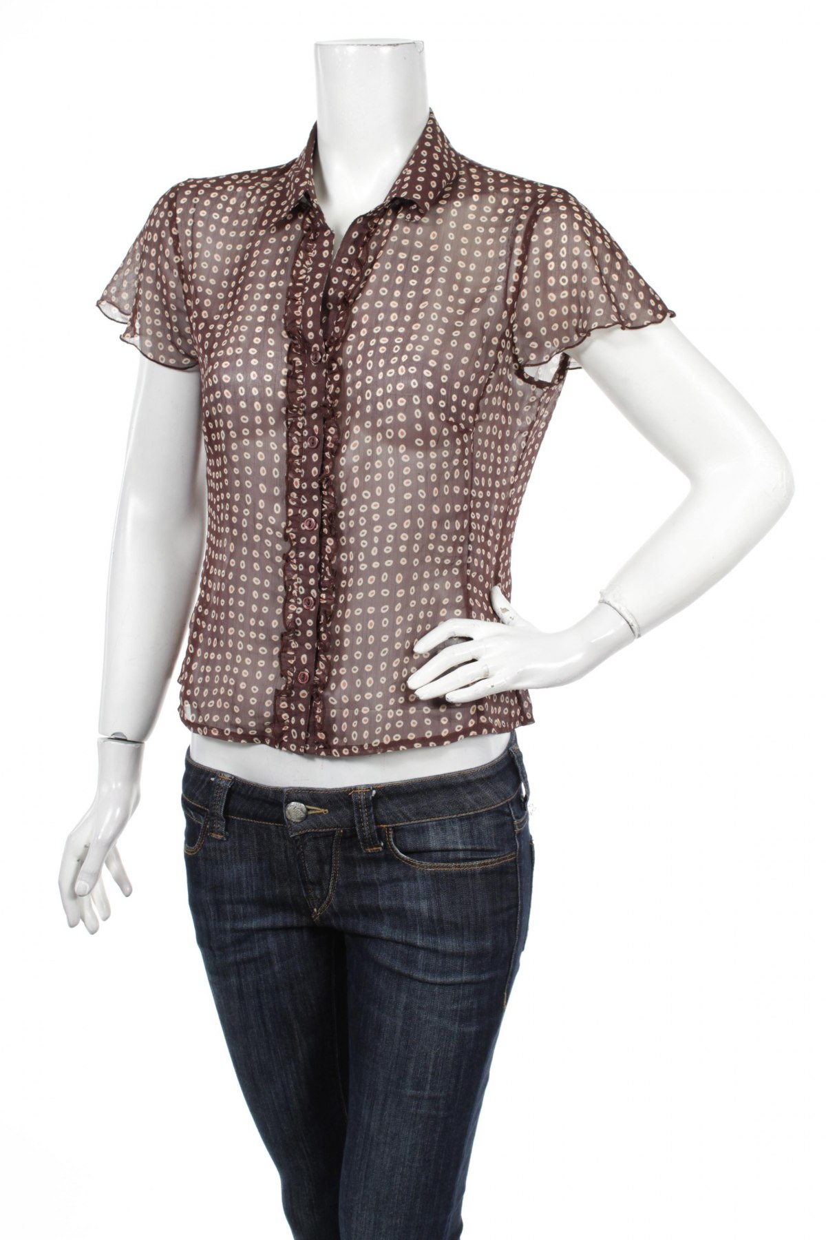 Γυναικείο πουκάμισο H&M, Μέγεθος M, Χρώμα Καφέ, Τιμή 9,28 €