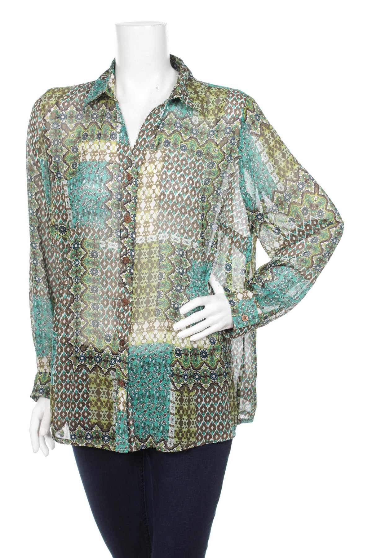 Γυναικείο πουκάμισο Nkd, Μέγεθος L, Χρώμα Πολύχρωμο, Τιμή 14,23 €