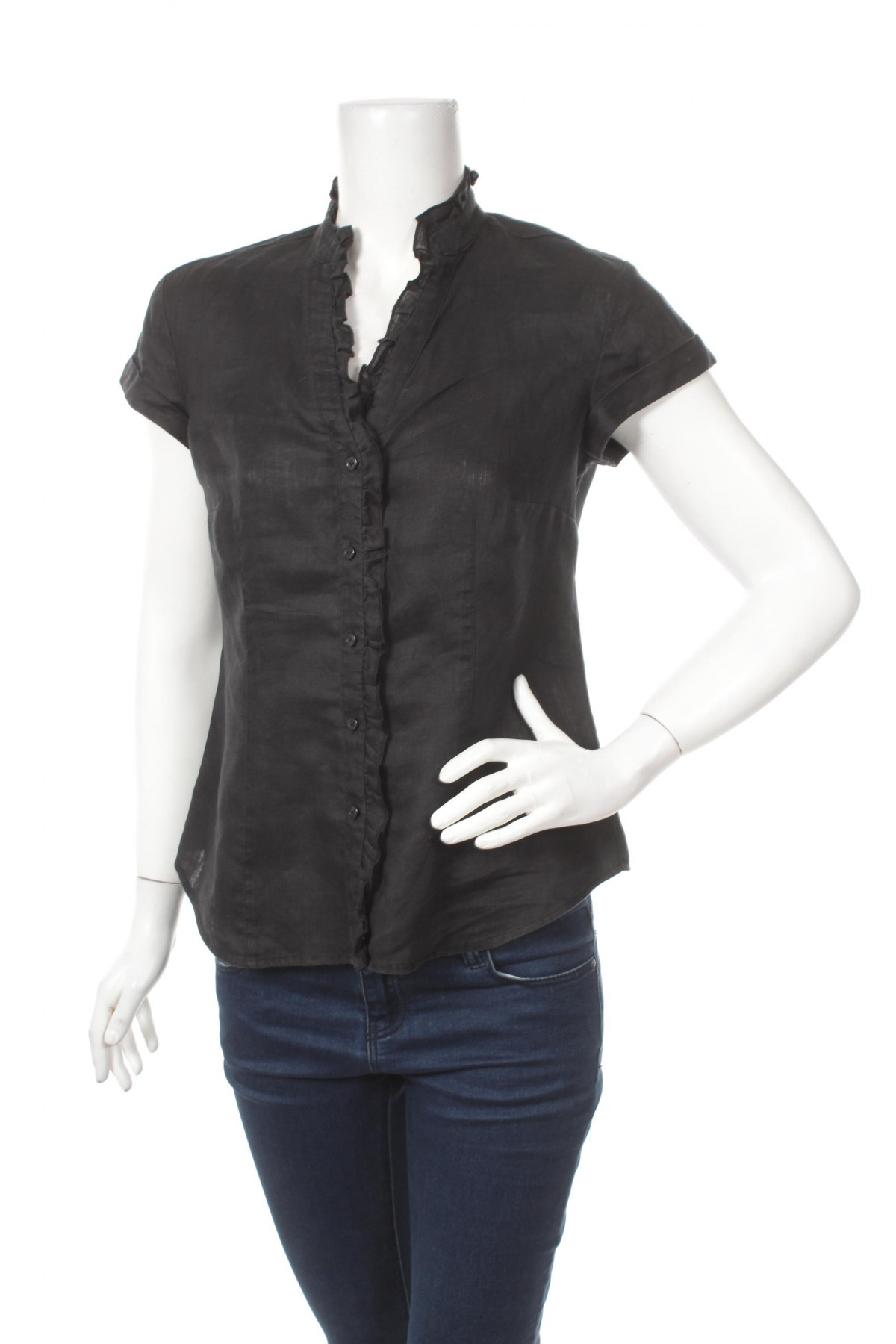 Γυναικείο πουκάμισο S.Oliver, Μέγεθος S, Χρώμα Μαύρο, Τιμή 15,46 €