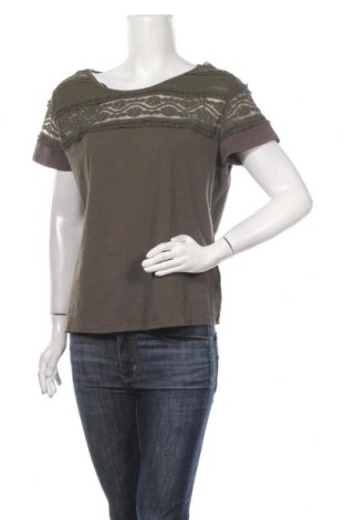 Дамска блуза H&M, Размер XL, Цвят Зелен, 95% памук, 5% еластан, Цена 15,12 лв.