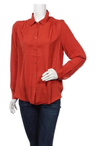 Γυναικείο πουκάμισο Vila, Μέγεθος M, Χρώμα Καφέ, Πολυεστέρας, Τιμή 10,67 €