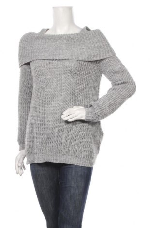 Дамски пуловер, Размер S, Цвят Сив, 86% акрил, 7% вискоза, 7% вълна, Цена 6,72 лв.