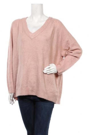 Дамски пуловер H&M, Размер XL, Цвят Розов, 68% акрил, 17% полиамид, 12% полиестер, 3% еластан, Цена 33,60 лв.