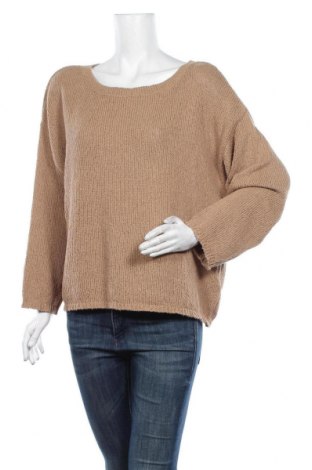 Дамски пуловер Jake*s, Размер XXL, Цвят Кафяв, 70% памук, 30% полиестер, Цена 53,40 лв.