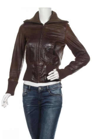 Dámská kožená bunda  New Look, Velikost S, Barva Béžová, Pravá kůže, Cena  284,00 Kč