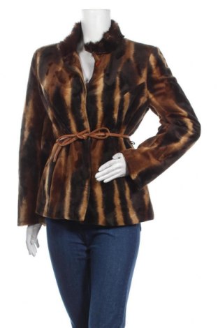 Дамско палто, Размер M, Цвят Кафяв, Текстил, естествен косъм, Цена 64,05 лв.