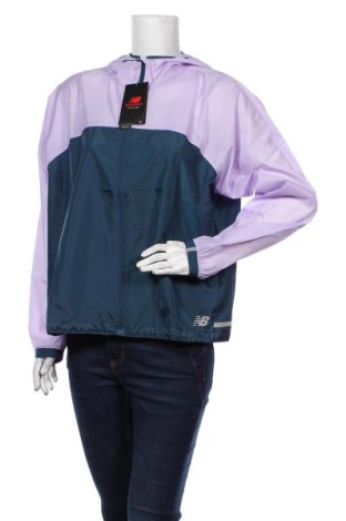 Γυναικείο μπουφάν αθλητικό New Balance, Μέγεθος L, Χρώμα Μπλέ, Πολυεστέρας, Τιμή 29,57 €
