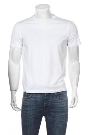 Herren T-Shirt Emporio Armani, Größe M, Farbe Weiß, Baumwolle, Preis 35,24 €