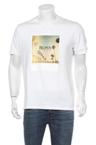 Мъжка тениска Hugo Boss, Размер L, Цвят Бял, Памук, Цена 108,00 лв.