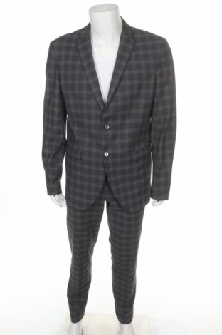 Мъжки костюм Selected Homme, Размер XL, Цвят Сив, 65% полиестер, 28% вискоза, 7% еластан, Цена 244,30 лв.