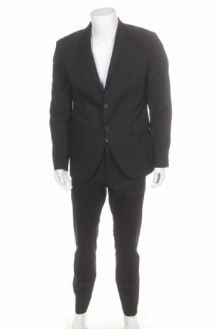 Мъжки костюм Selected Homme, Размер L, Цвят Черен, 65% полиестер, 33% вискоза, 2% еластан, Цена 203,40 лв.