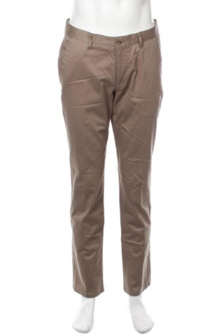 Мъжки панталон Dressmann, Размер M, Цвят Бежов, 98% памук, 2% еластан, Цена 22,05 лв.