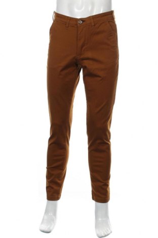 Мъжки панталон Selected Homme, Размер S, Цвят Кафяв, 91% памук, 6% полиестер, 3% еластан, Цена 28,00 лв.