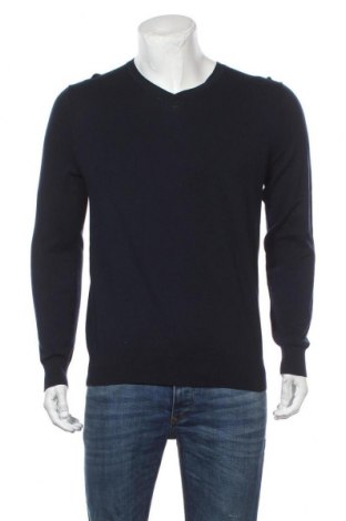 Мъжки пуловер Burton of London, Размер L, Цвят Син, 80% памук, 20% полиамид, Цена 51,35 лв.