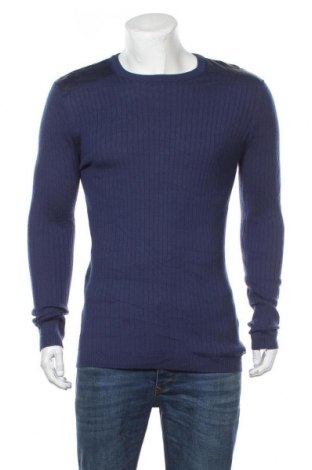 Męski sweter Calvin Klein Jeans, Rozmiar XL, Kolor Niebieski, 50% wełna, 50%akryl, Cena 103,20 zł