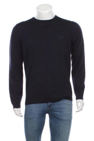 Мъжки пуловер Hugo Boss, Размер L, Цвят Син, Вълна, Цена 269,40 лв.