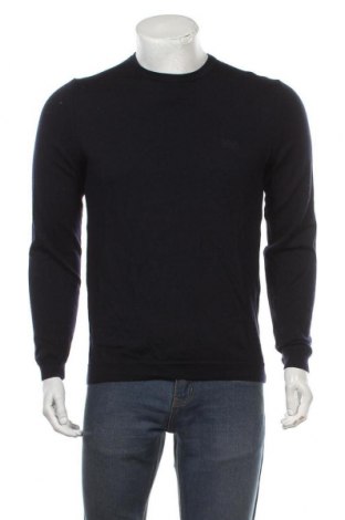 Мъжки пуловер Hugo Boss, Размер L, Цвят Син, 100% вълна, Цена 263,40 лв.