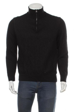 Мъжки пуловер Hugo Boss, Размер XL, Цвят Черен, 100% вълна, Цена 263,40 лв.