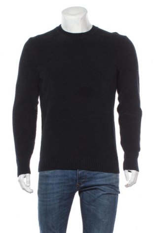 Мъжки пуловер Hugo Boss, Размер L, Цвят Син, 96% памук, 3% полиестер, 1% еластан, Цена 263,40 лв.