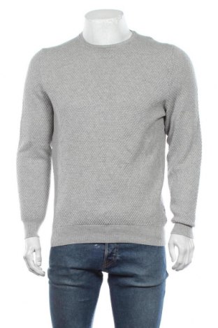 Męski sweter Massimo Dutti, Rozmiar XL, Kolor Szary, 95% bawełna, 5% kaszmir, Cena 137,70 zł