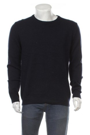 Мъжки пуловер Tailored Originals, Размер L, Цвят Син, 70% вълна, 30% полиамид, Цена 31,15 лв.