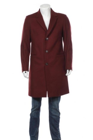 Férfi kabát Sandro, Méret XL, Szín Piros, 70% gyapjú, 20% poliamid, 10% kasmír, Ár 206 240 Ft