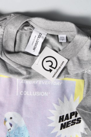 Дамска тениска Collusion, Размер XS, Цвят Сив, Цена 8,37 лв.