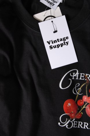 Дамска тениска Vintage Supply, Размер XS, Цвят Черен, Цена 11,40 лв.