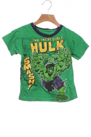 Детска тениска Marvel, Размер 3-4y/ 104-110 см, Цвят Зелен, 100% памук, Цена 21,00 лв.