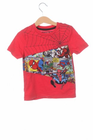 Детска тениска Marvel, Размер 4-5y/ 110-116 см, Цвят Червен, 60% памук, 40% полиестер, Цена 23,00 лв.