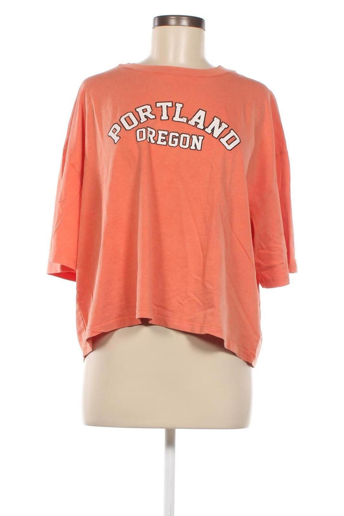 Дамска тениска Topshop, Размер XL, Цвят Оранжев, Цена 11,40 лв.