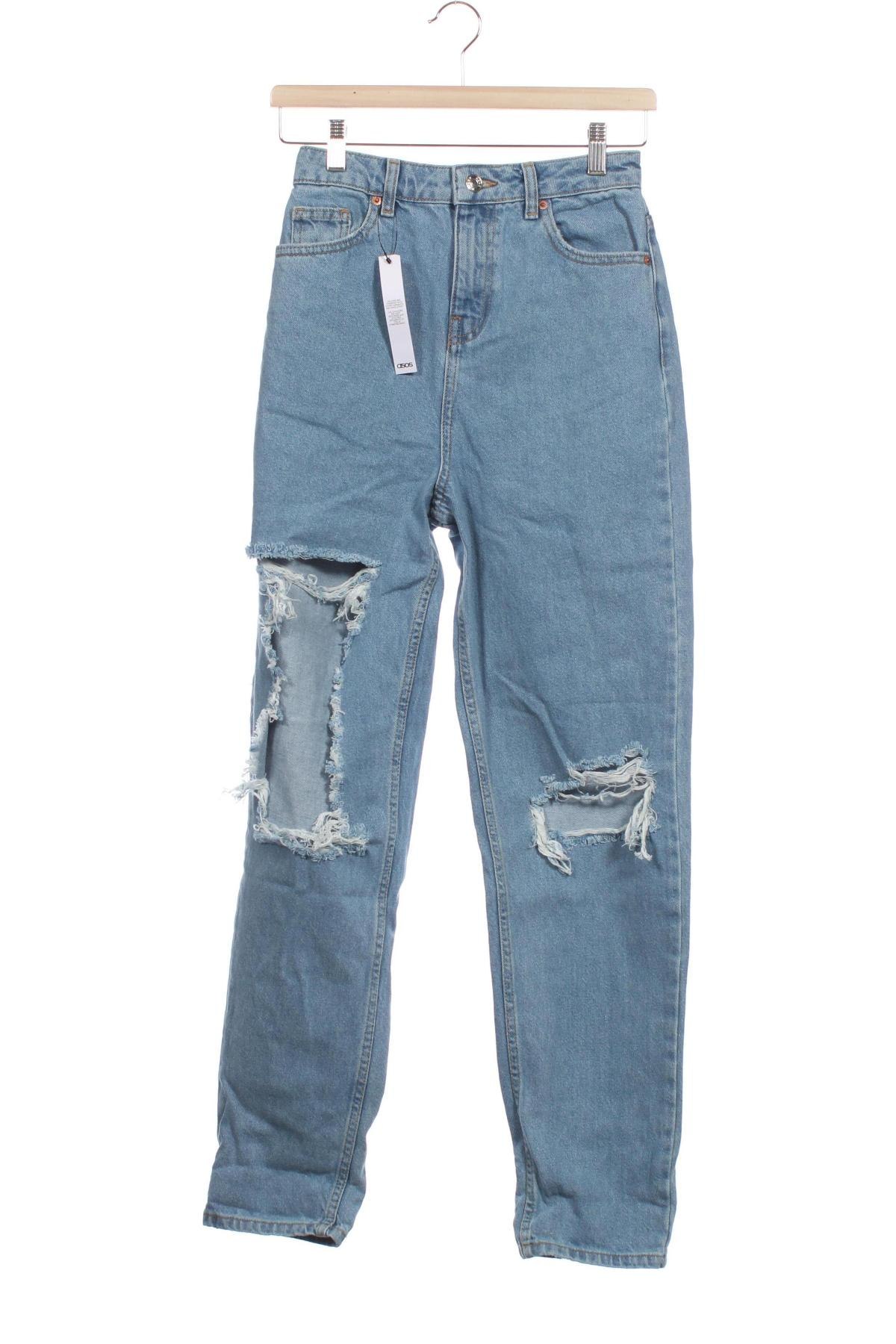 Γυναικείο Τζίν ASOS, Μέγεθος XS, Χρώμα Μπλέ, Βαμβάκι, Τιμή 51,60 €