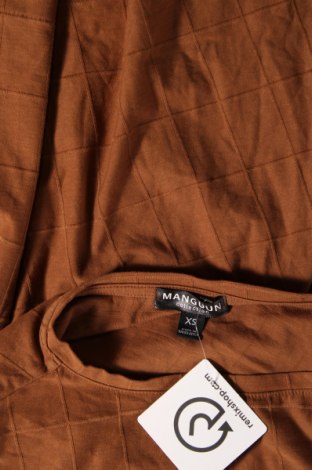 Γυναικεία μπλούζα Manguun, Μέγεθος XS, Χρώμα Καφέ, Τιμή 3,17 €